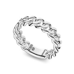 Bagues | Zancan Gioielli Zancan Silver Curb Chain Ring. 18