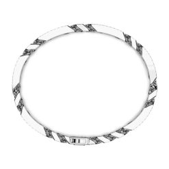 Bracelets | Zancan Gioielli Bracelet Gourmette Zancan En Argent Avec Pierres. Noir