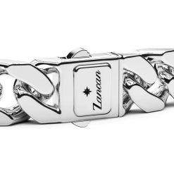 Bracelets | Zancan Gioielli Bracelet Gourmette Zancan En Argent Avec Pierres. Noir