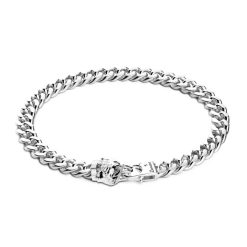 Bracelets | Zancan Gioielli Bracelet Gourmette Zancan En Argent Avec Fermoir Tete De Loup.