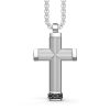 Colliers | Zancan Gioielli Zancan Silver Necklace With Cross Pendant And Black Stones.