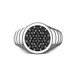 Bagues | Zancan Gioielli Zancan Silver Ring With Black Stones. 18