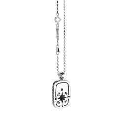 Colliers | Zancan Gioielli Zancan Silver Necklace With Tag Pendant And Wind Rose.