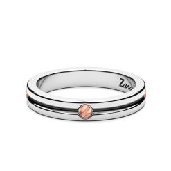 Bagues | Zancan Gioielli Zancan Silver Band Ring With Rose Gold Screw. 18