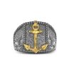 Bagues | Zancan Gioielli Zancan Burnished Silver Ring With Anchor. 20