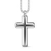 Colliers | Zancan Gioielli Zancan Silver Necklace With Cross Pendant And Black Stone.