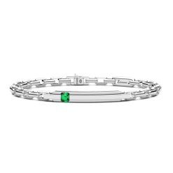 Bracelets | Zancan Gioielli Bracelet Zancan En Argent Avec Plaque Centrale. Vert