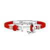 Bracelets | Zancan Gioielli Bracelet Zancan En Kevlar Avec Ancre. Rouge