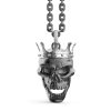 Colliers | Zancan Gioielli Zancan Silver Necklace With Crowned Skull Pendant. Noir