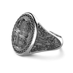 Bagues | Zancan Gioielli Zancan Silver Ring With Black Stones. 18