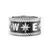 Bagues | Zancan Gioielli Zancan Silver Band Ring With Cardinal Points. 18