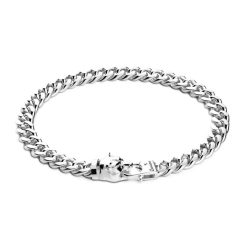 Bracelets | Zancan Gioielli Zancan Silver Curb Chain Bracelet With Bear Head Closure.