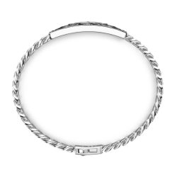 Bracelets | Zancan Gioielli Zancan Silver Curb Chain Bracelet With Tag And Black Stones. 19