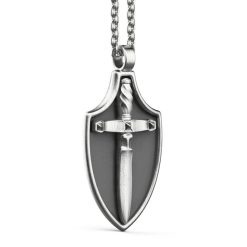 Colliers | Zancan Gioielli Zancan Silver Necklace With Shield Pendant.