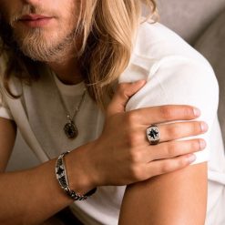 Bagues | Zancan Gioielli Zancan Silver Ring With Ceramic Wind Rose. 18