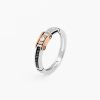 Bagues | Zancan Gioielli Zancan White And Rose Gold Ring With Diamonds.