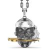 Colliers | Zancan Gioielli Zancan Silver Necklace With Pirate Skull Pendant. Noir