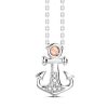 Colliers | Zancan Gioielli Zancan Silver Necklace With Anchor Pendant And White Stones.