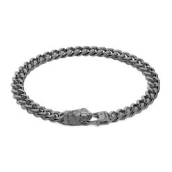 Bracelets | Zancan Gioielli Zancan Silver Curb Chain Bracelet With Snake Head Closure.