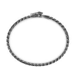 Bracelets | Zancan Gioielli Zancan Silver Curb Chain Bracelet With Snake Head Closure.