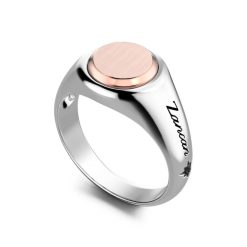 Bagues | Zancan Gioielli Zancan Silver And Rose Gold Circular Ring. 18