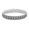 Bracelets | Zancan Gioielli Zancan Silver Curb Chain Bracelet With Black Striated Finish. 19