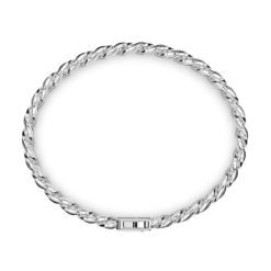 Bracelets | Zancan Gioielli Zancan Silver Curb Chain Bracelet With Black Striated Finish. 19