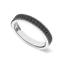 Bagues | Zancan Gioielli Silver And Black Stone Ring. 18