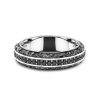 Bagues | Zancan Gioielli Zancan Silver Band Ring With Black Stones. 18