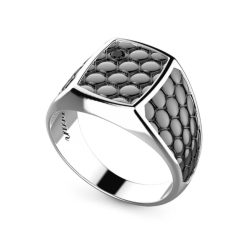 Bagues | Zancan Gioielli Zancan Burnished Silver Signet Ring. 18