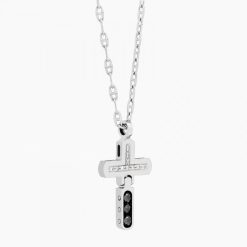 Colliers | Zancan Gioielli Zancan White Gold Necklace With Cross And Diamonds.