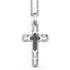 Colliers | Zancan Gioielli Collier Zancan En Argent Avec Pendentif Croix Et Pierres Noires.