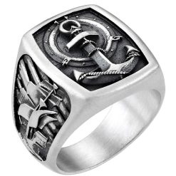 Bagues | Zancan Gioielli Zancan Silver Ring With Anchor. 18