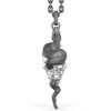 Colliers | Zancan Gioielli Zancan Silver Necklace With Skull-And-Serpent Pendant.