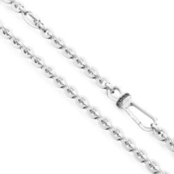 Colliers | Zancan Gioielli Zancan Silver Link-Only Necklace With Black Stones.