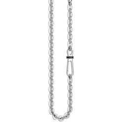 Colliers | Zancan Gioielli Zancan Silver Link-Only Necklace With Black Stones.