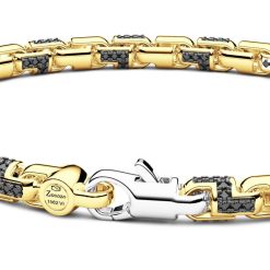 Bracelets | Zancan Gioielli Bracelet Zancan En Or Jaune 18 Carats Et Diamants Noirs. 19