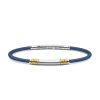 Bracelets | Zancan Gioielli Zancan Leather Bracelet With Silver Tag. Bleu