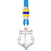 Colliers | Zancan Gioielli Zancan Kevlar Necklace With Silver Pendant And Anchor. Bleu Clair