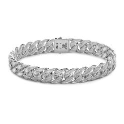 Bracelets | Zancan Gioielli Zancan Silver Curb Chain Bracelet With Striated Finish.