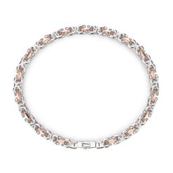 Bracelets | Zancan Gioielli Zancan Silver And Rose Gold Chain Men'S Bracelet. Or Rose