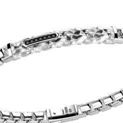 Bracelets | Zancan Gioielli Zancan Silver Bracelet With Tag And Black Stones. 19