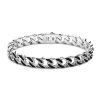 Bracelets | Zancan Gioielli Zancan Silver Curb Chain Bracelet With Black Lacquer.