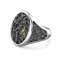 Bagues | Zancan Gioielli Zancan Silver Thorny Signet Ring. 18