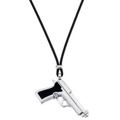 Colliers | Zancan Gioielli Zancan Kevlar Necklace With Silver Gun