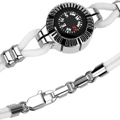 Bracelets | Zancan Gioielli Zancan Silver Bracelet With Compass. Blanc