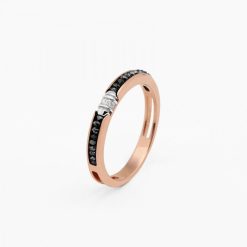 Bagues | Zancan Gioielli Zancan Rose And White Gold Ring With Diamonds.