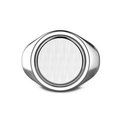 Bagues | Zancan Gioielli Zancan Round Silver Signet Ring. 18