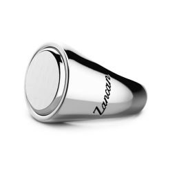 Bagues | Zancan Gioielli Zancan Round Silver Signet Ring. 18