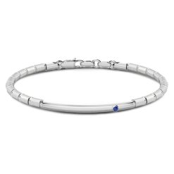 Bracelets | Zancan Gioielli Zancan Silver Semi-Rigid Bracelet With Blue Sapphire. 19